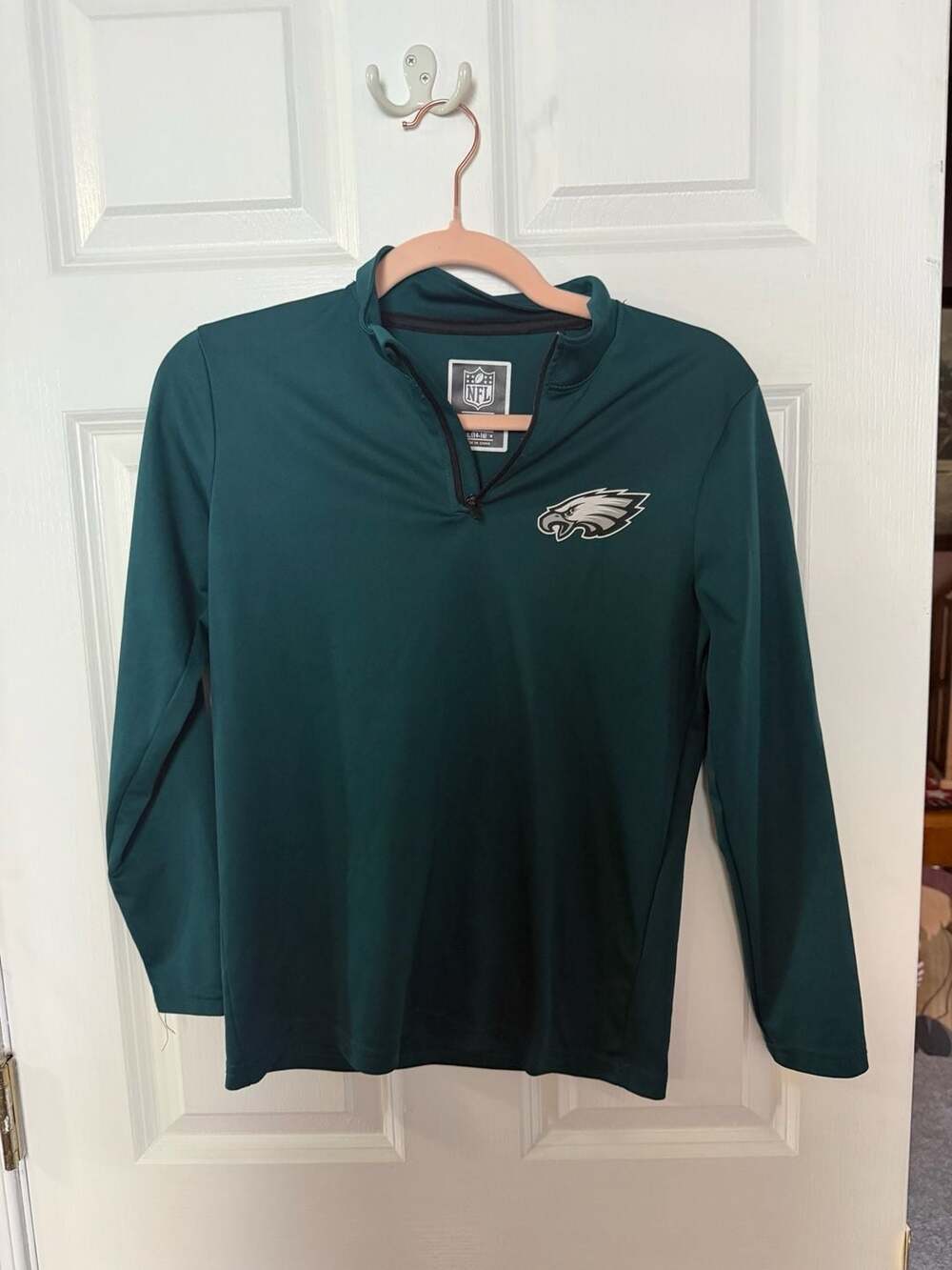 NFL Philadelphia Eagles Youth Size L (14-16) Quarter Zip Pullover